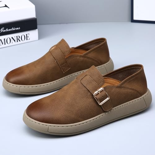 Men's Trendy Buckle - Design Casual Shoes, Fashion Leisure Footwear - Perfect for Urban Strolls, Creative Workplaces & Daily Outings2