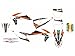 Blackbird Kit d'autocollants graphiques modèle Trofeo Trophy compatible avec Ktm Sx Sxf 125 250 350 450 2019 - 2022 Ktm Exc f 150 250 300 350 450 500 2020 - 2022