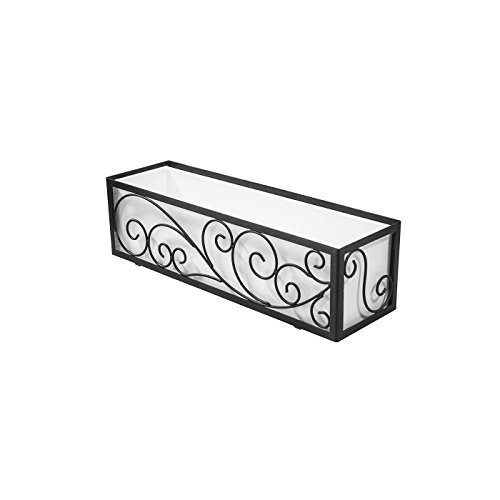 Wayfarer Window Box Cage w/ White Composite Liner - 30 inches Long