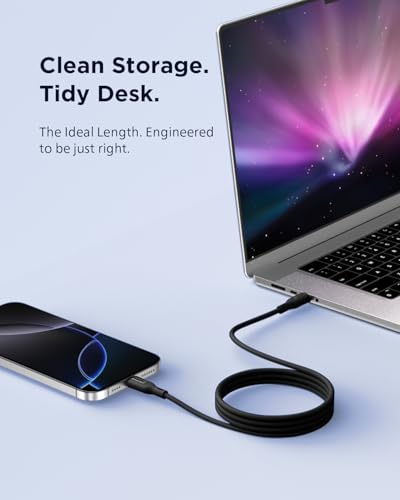 Image of Philips 100W Fast Charging USB C to USB C Cable, 1 Meter Magnetic Nylon Braided Type C to Type C Cable for Phones, Laptop, C to C Cable 480Mbps Data Sync, Dark Slate
