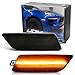 iJDMTOY Smoked Lens Amber Full LED Bumper Side Marker Light Kit For 2014-2020 Porsche Macan, Powered by 40-SMD LED, Replace OEM Front Sidemarker Lamps