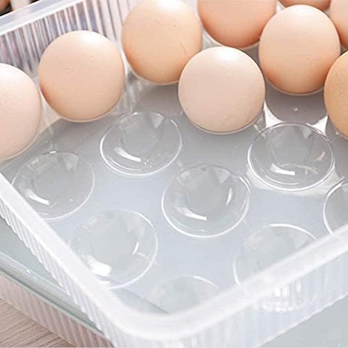 2 PCS Egg Storage Box for Fridge, Transparent Eggs Storage Box, Egg Storage Container, for Refrigerators Freezers Tableware Kitchen Cabinets Camping and Picnics