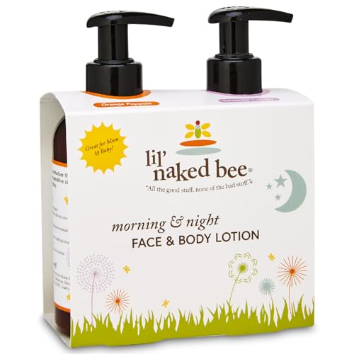 Image of The Naked Bee Morning & Night Lotion Gift Set (8o z) (Orange Popsicle & Lavender Lullaby Lotion)