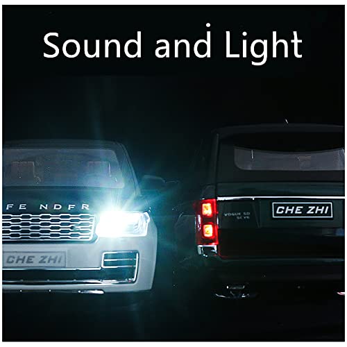 Image of 1:24 Scale Model Range-Rover Toy Car Diecast Metal Cars Openable Door with Sound Light Pullback Toy Car for Kids, Black