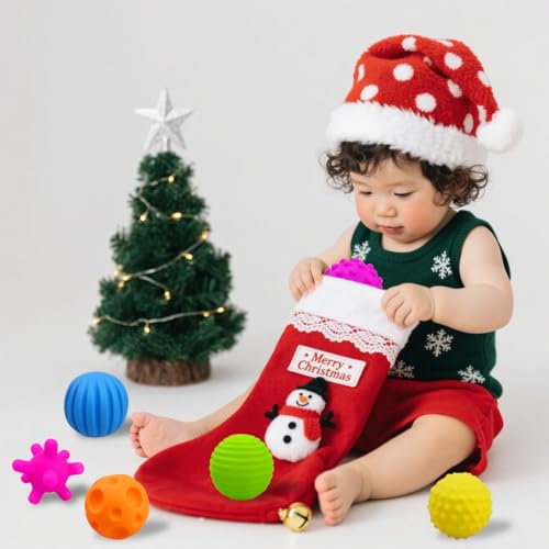 JoFAN 6 Pack Textured Sensory Balls Soft Montessori Toys for Baby Toddlers Christmas Stocking Stuffers Gifts - Image 6