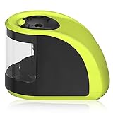 Pencil Sharpener UrBen Electric Automatic Pencil Sharpener with Double Holes and Replaceable Blades, Battery operated, Cordless and Portable for School Classroom, Home Study, Office Use