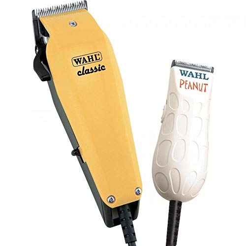Kit Maquina de Cabelo 220V, Wahl, Classic + Peanut, Amarela