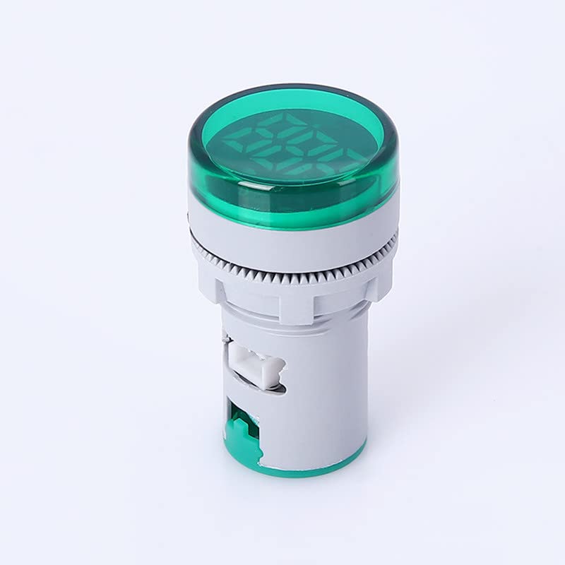 22mm For Measuring Liquid And Air Temperature Small Thermometer LED Digital Thermometer Round AD16-22TM - (Color: Green)