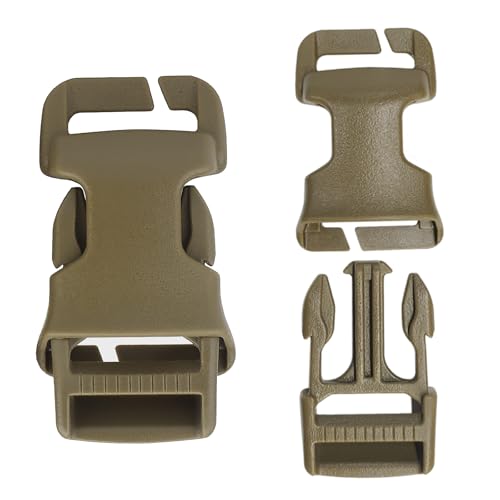 Qavctw 2x 1'' Buckle Quick Side Release Buckle for Tactical Vest Backpack Bag with 1in/2.5cm Webbing Straps