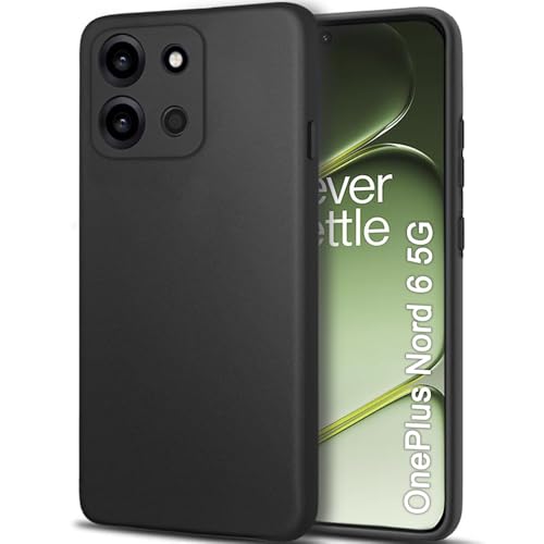 Image of TheGiftKart Sleek Back Cover Case for OnePlus Nord 6 5G | Slim Fit Protective Design | Ultra Matte Finish | Camera Protection Bump | Soft Silicon Back Cover Case for OnePlus Nord 6 (Silicone, Black)