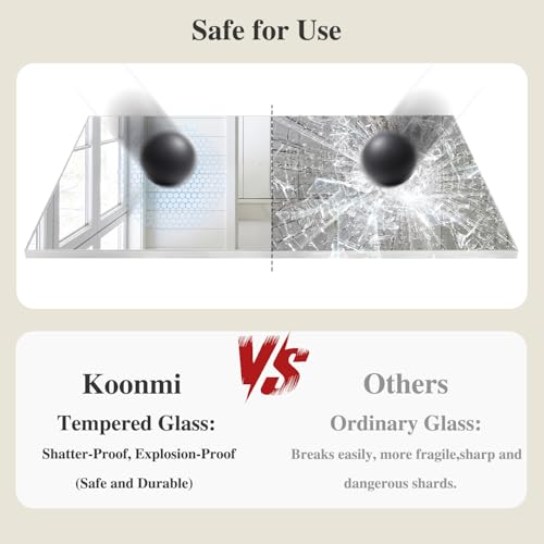 Image of Koonmi Silver Rectangle Wall Mirror, 30x36 Inch Bathroom Mirror, Aluminum Frame Vanity Mirror for Entryway, Living Room, Bedroom Bathroom, Hangs Horizontally or Vertically
