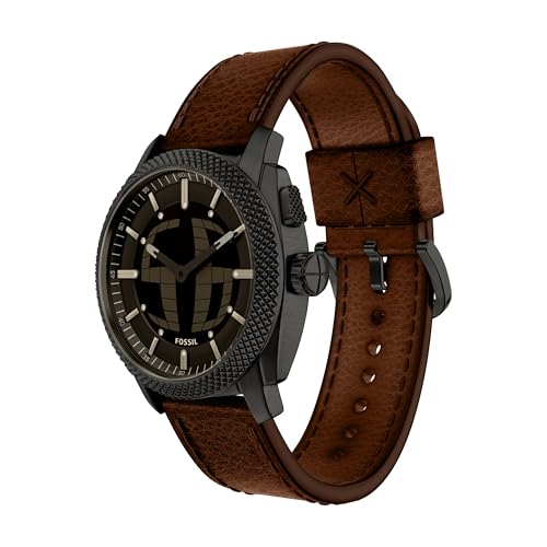 Image of Fossil Machine Brown Quartz Leather Watch FS6165