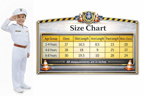 Image of Community Helper Uniform Costume for Kids | Role Play pilot, Traffic police, Navy Fancy Dress for School Functions & Theme Parties