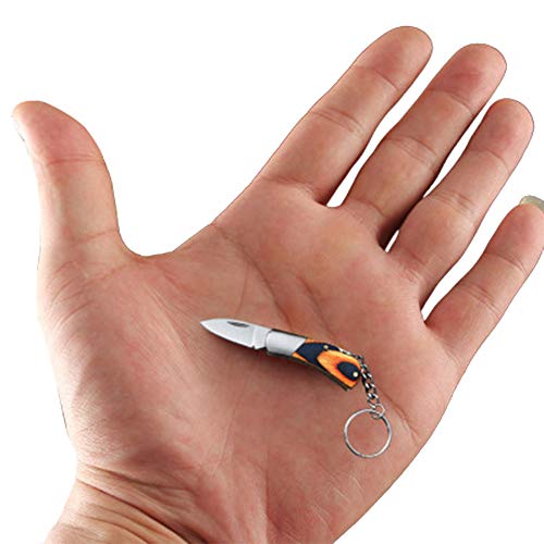 Fon Alley mini knife keychain Multi-purpose Mini colorful wood knife outdoor tool folding