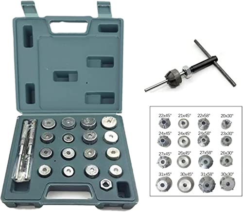 aleawol - aleawol Ensemble de 21 outils de coupe de siège de valve de moto universel en carbure cimenté, rebouchage de valve, outil de lapping de valve, outil de meulage de valve, outils de coupe de déplacement
