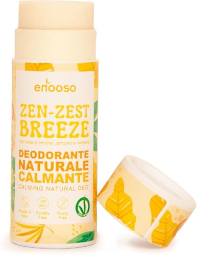 Desodorante sin aluminio ni parabenos para el mal olor | JENGIBRE Y LIMÓN, Protección contra el Sudor de las axilas, Desodorante Natural en crema solida, Unisex Mujer Y Hombre, Vegano y Sin Plastico