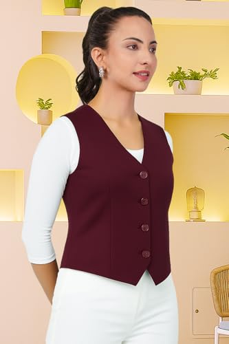 Image of SaintX Women's Waist Coat | Sleeveless | Stylish Executive Wear | Formal Blazer Waistcoat | Office wear