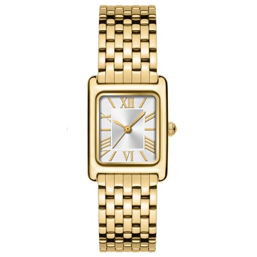 Image of Asan Ge Watches for Women Vintage Bracelet Roman Dial Japanese Movement Rectangular Case Watch 3ATM Waterproof Self-Adjust Watch Size Without Tools