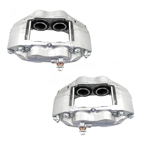 Image of TRQ Front Driver and Passenger Side Brake Caliper Set Compatible with 98-03 Toyota Tacoma with 6 Lug Wheels, 95-97 Tacoma 4 Wheel Drive, 04 Vehicle Stability Control VSC 6 Lug Wheels