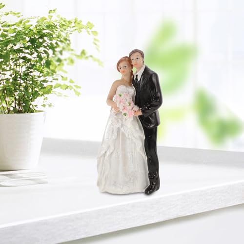 Figuras de novios para tarta de bodas POPETPOP con diseño europeo romántico 3