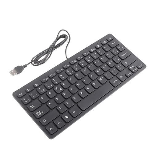 Ultra -dünner -USB teclado español, 78 llaves Industrial Silent Business Teclado para ordenadores de escritorio