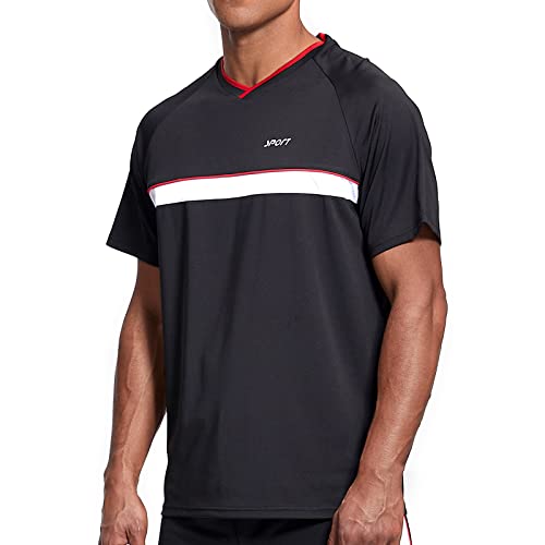 MUNDIDO Sportshirt Herren Atmungsaktiv Trainingsshirt Sport Schnelltrocknend Laufshirt T-Shirt Cover