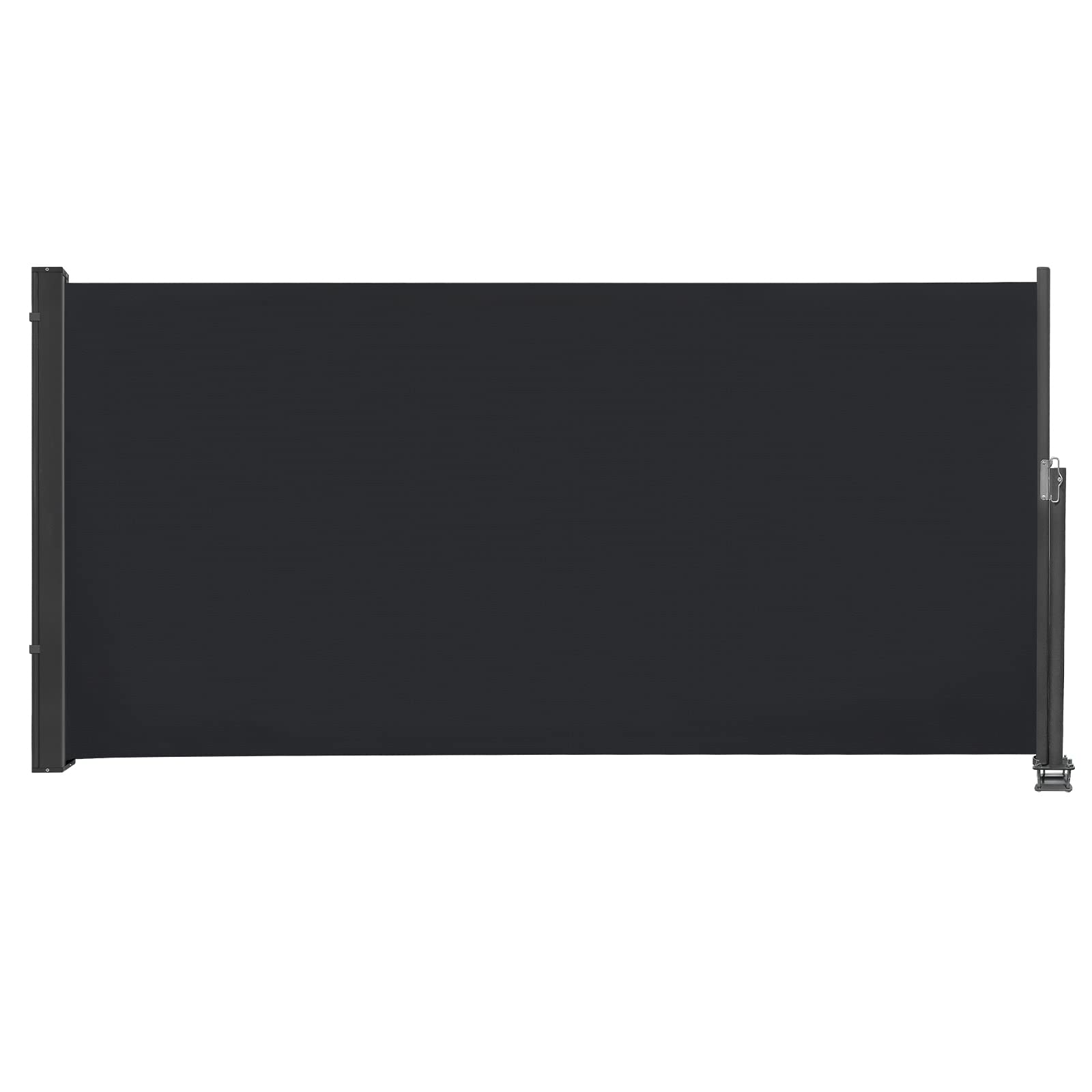 Aufun Aluminiowa markiza boczna, 120 x 300 cm, wysuwana, nieprzejrzysta, z uchwytem ściennym, ochrona przed wzrokiem, markiza na balkon, taras, do ogrodu, antracytowa