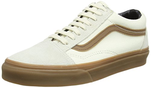 Vans Old Skool beige avec bande latérale gum, le style intemporel en sneakers basses mixte