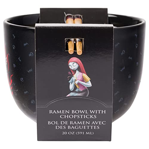 Silver Buffalo Disney Nightmare Before Christmas Jack Skellington Ceramic Ramen Noodle Rice Bowl With Chopsticks, Microwave Safe, 20 Ounces #TOP6