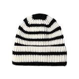 CORIRESHA Unisex Fashion Striped Beanie Cuffed Winter Warm Cozy Chunky Rib Knit Hat
