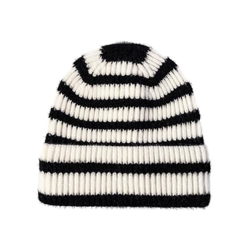CORIRESHA Unisex Fashion Striped Beanie Cuffed...