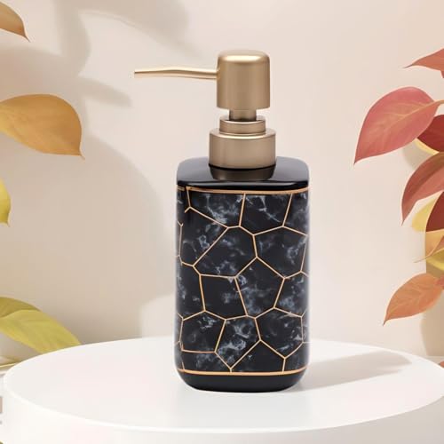 Image of Store2508 Ceramic Liquid Handwash Soap Dispenser Pump for Bathroom /Kitchen - 250ml (Black)
