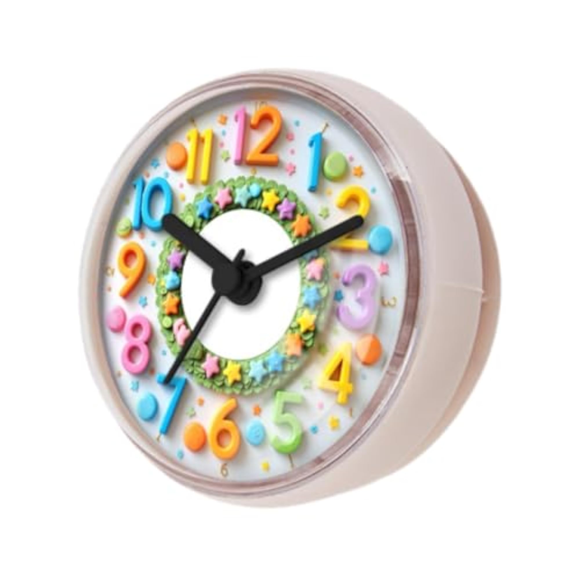 Cute Water Resistant Bathroom Shower Clock, White