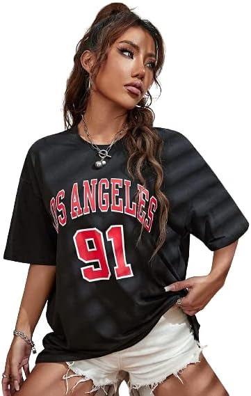 REVEXOWomen's Cotton Blend Half Sleeve Womens/Girls/Teenagers/Pragnet Womens Printed Loose Fit T-Shirt Round Neck/Oversized T-Shirts.