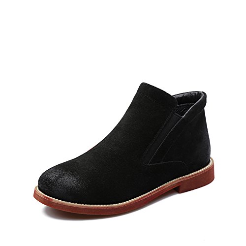 Bottes pour Dames en Cuir Véritable Vintage Suede de Vache pour l'Automne