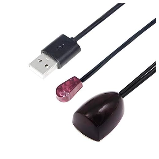 CERRXIAN Infrared Remote Control Extender Cable, IR Repeater Hidden Cable with IR Signal Receiver & IR Emitter & USB Power Cable (2M/6.5ft)