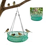 Seed Catcher for Bird Feeders, 20'' Bird Feeders for Outdoors Hanging, Birds Feeder Seed Catcher Tray with Adjustable Hanging Hoop for Outdoor Garden Accessories