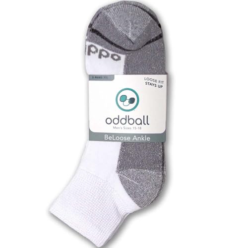 BeLoose Men's Loose Fit Ankle Socks – XXL Size 15–18 – 3-Pack Stay-Up, Non-Binding Big & Tall Cotton Socks2