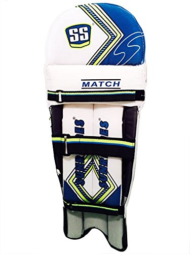 SS Sunridges Batting Legguards Match - Ambidextrous Cricket Legguards for Adults - Black