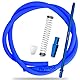 FlyCol Shisha Schlauch Set Schlauchset | Silikonschlauch mit Mundstück Zubehör | Adapter universal für alle Wasserpfeifen hookah hose (Blau)