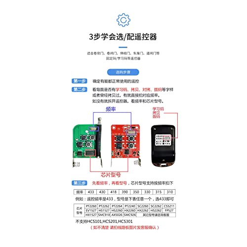 4 Stück 433 MHz Garagentoröffner Wasserdichte Klon-Fernbedienung mit Schlüsselanhängern für Elektrische Rolltore