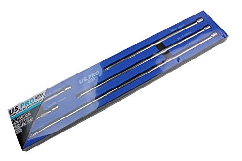US PRO 3/8" Drive Extension Bar Set 5pc Extra Long 100mm - 600mm 4031, Variety Pack - Image 2