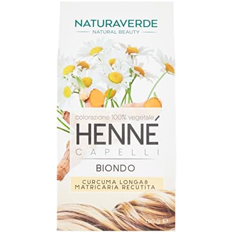 Naturaverde | Henna - Blonde Color, Hair Color, Hair Colour, Ammonia Free Hair Dye, Hair Colour, 100% Vegetable, Professional Hair Dye Tube 100g Cover