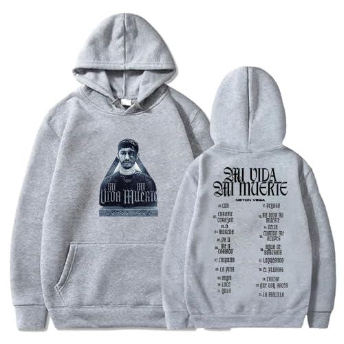 Neton Vega Tracklist Hoodies Mi Vida Mi Muerte Merch Sweatshirts Cosplay Women Men HipHop Streetwear Pullovers