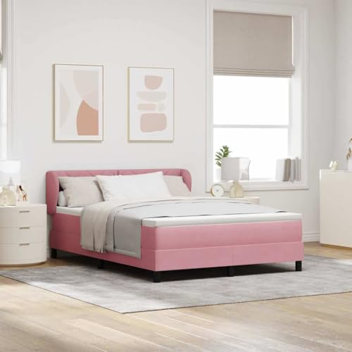 QZZCED Cama Moderna con Cabecero Ajustable y Superficie de Terciopelo Suave, Incluye Colchón y Topper, Color Gris Oscuro para Dormitorio Contemporáneo