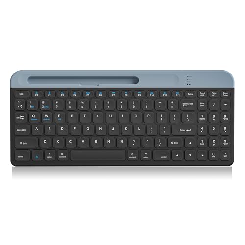 Image of Ant Master 55 Dual Mode Wireless Keyboard with Bluetooth & 2.4GHz, 96-Key Compact Layout, Rechargeable Battery, Water Resistant Membrane Keys, Compatible with Windows, Mac, Android & iOS - Black