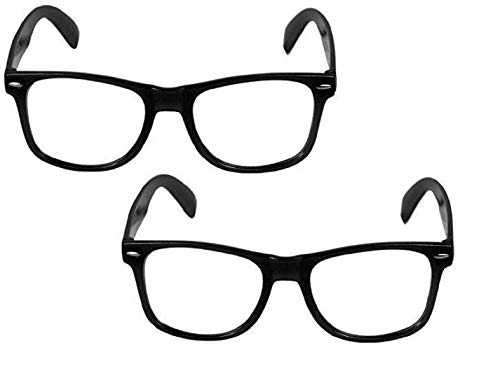 Oramics Hornbrille ohne Stäke für Frauen und Männer Nerdbrille Retro Brille (2x Schwarze Nerd Brille) Oramics Hornbrille ohne Stäke für Frauen und Männer Nerdbrille Retro Brille (2x Schwarze Nerd Brille)