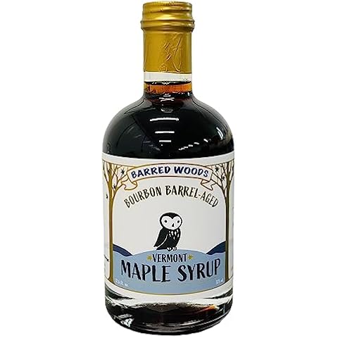 Bourbon Maple Syrup - Authentic & Real Vermont Maple Syrup - Maple Syrup Aged in Premium Bourbon Barrels - Barred Woods Maple Cover