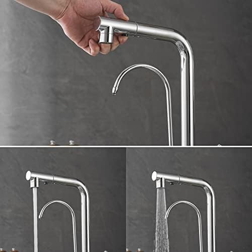 Robinet cuisine douchette extractible 3 voies laiton durable