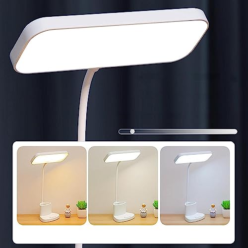 Image of Table Lamp for Study,LED Light with Pen Stand & Stationery Holder,Mobile Stand,Multi-Compartment,3 Colour Lighting & Dimmable Brightness Desk Lights,Reading Lamp for Study